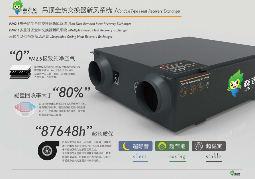 等離子除塵新風機